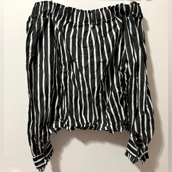 J. Crew Off-the-Shoulder Striped  Top with Bow Size‎ XXS - Picture 5 of 5